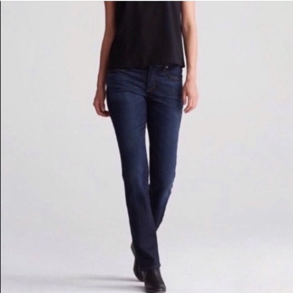 Eileen Fisher Denim - Eileen Fisher Organic Cotton Dark Wash Ankle Straight Leg Crop Jeans Size 6